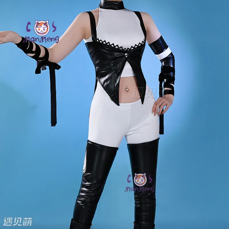 

Аниме RWBY Блейк Белладонна, карнавальный костюм, черный сексуальный кожаный комбинезон, комплект аксессуаров для вечеринки на Хэллоуин, женская форма