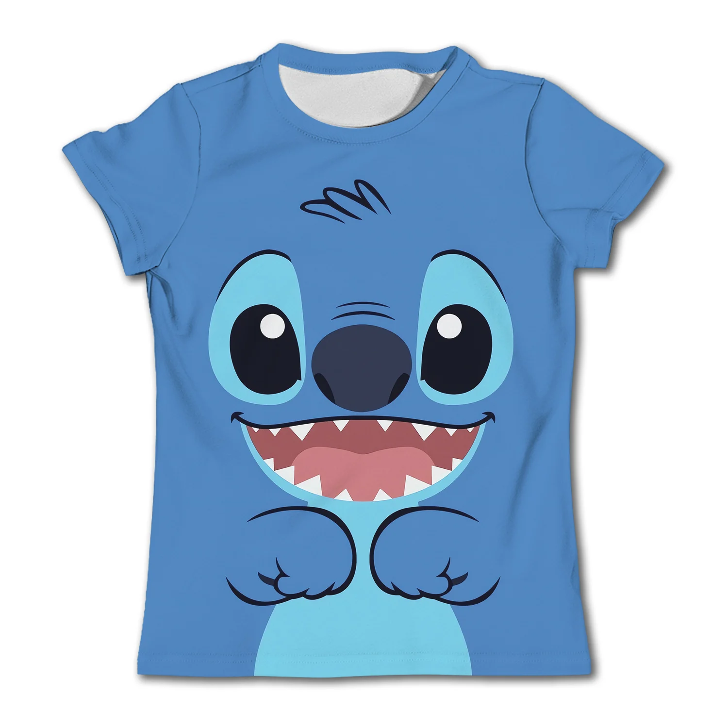 Stitch Boys T Shirts Yellow T-shirts for Kids Teen Girl Clothes Birthday Shirt Top T-SHIRT KID Tops Children 3-12 Year Old Girls image 2
