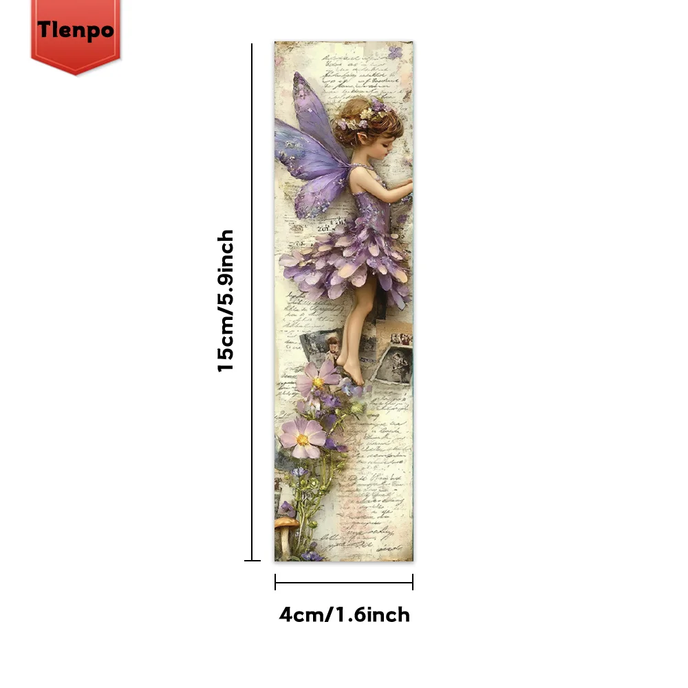 32pcs, Dreamy Purple Fairy Bookmarks, Christmas, Teacher Gift, Back-To-School Holiday Gifts, Creative Artistic Designs