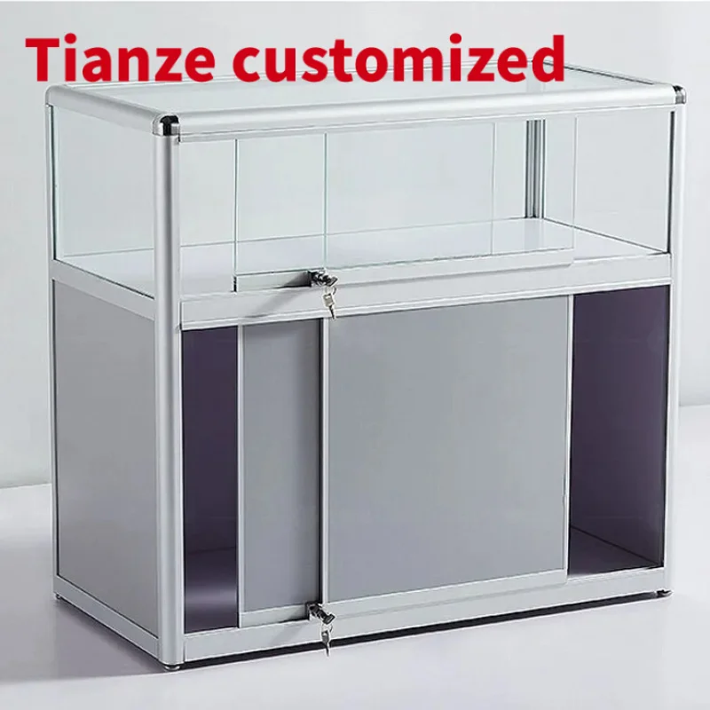 

(customized)Hot Sale 39.37" x 17.71" D x 39.37" H Retail Smoke Boutique Shop Glass Display with Led Lights Glass Display