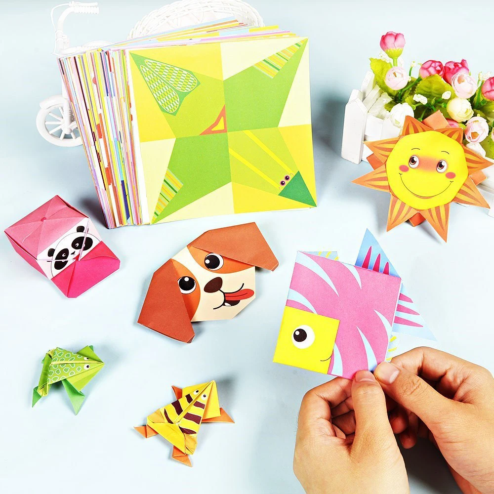 54 Trang 3D Cùng Xếp Giấy Origami DIY Trẻ Em Đồ Chơi Thủ Công Hoạt Hình Hình Thủ Công Giấy Nghệ Thuật Học Cụ Montessori Đồ Chơi Giáo Dục Cho Trẻ Em