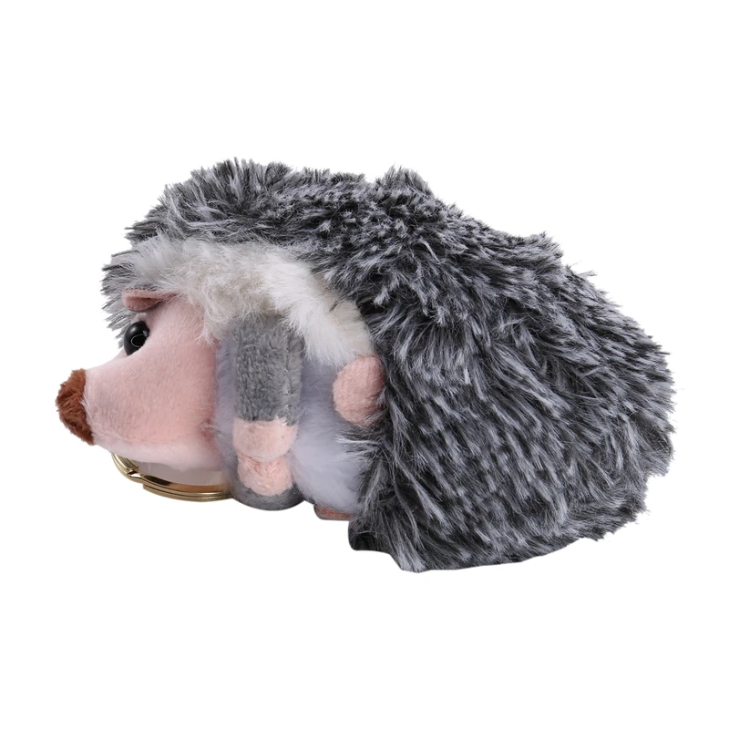 Cute Hedgehog Plush Keychain Mobile Phone Pendant Keyring Hedgehog Pompon Ring Pendant Plush Toy Anime Fur Gifts