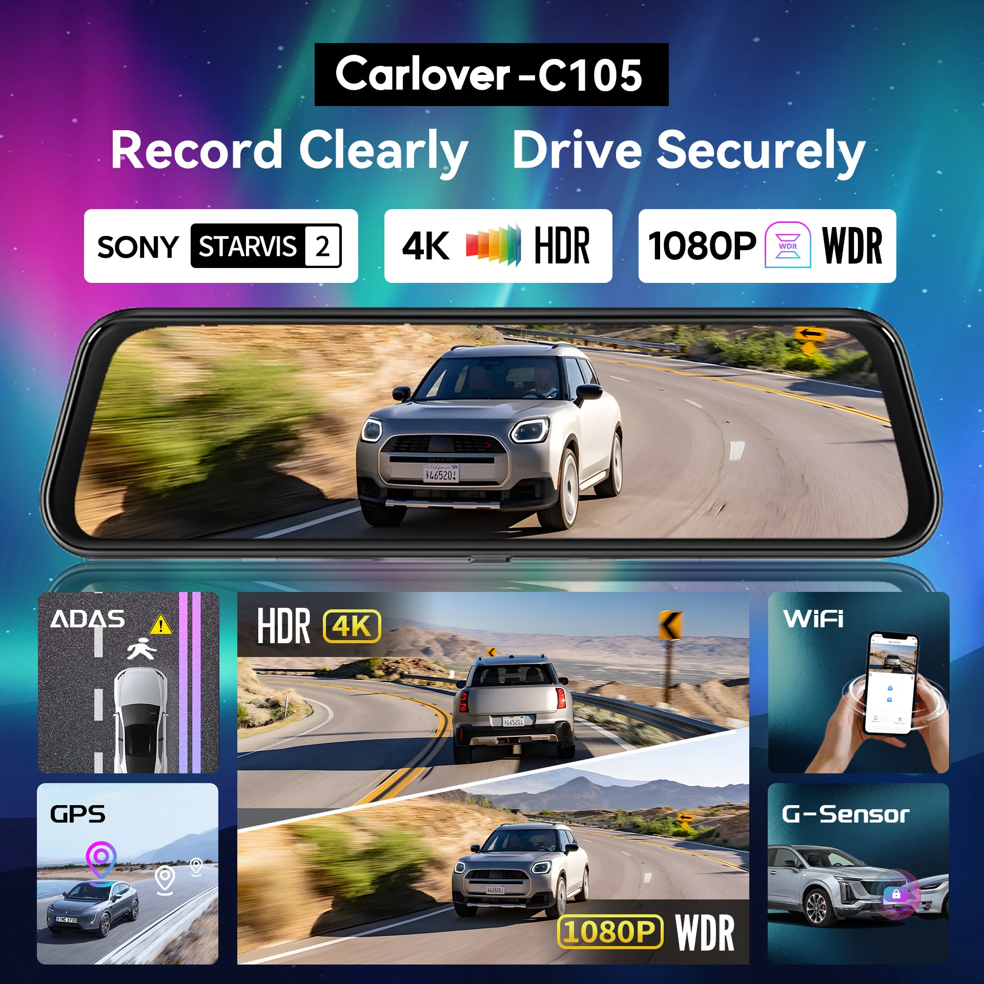 Cámara de salpicadero Starvis  - Dash Cam Front And Rear 4K reseña y precio