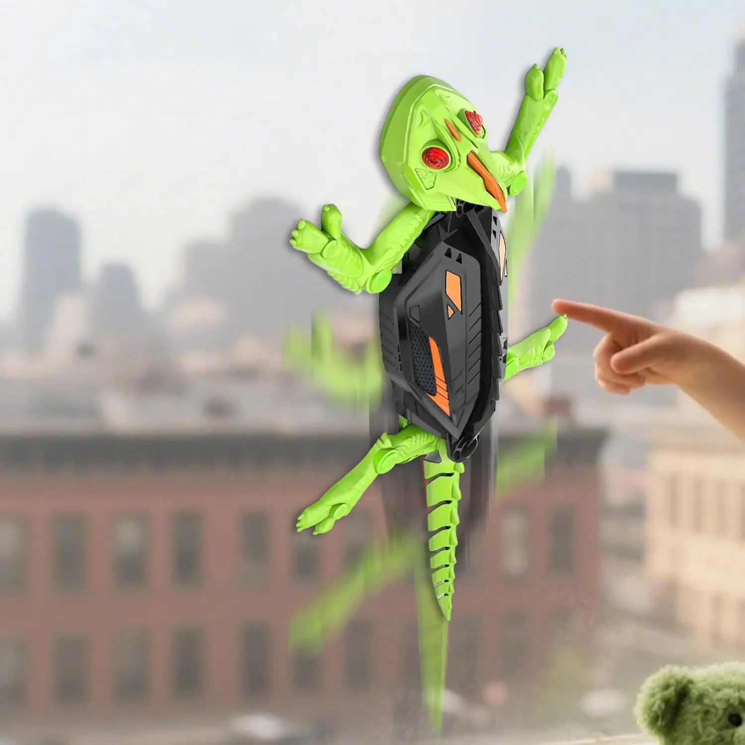 Wandkletterender Gecko, Leuchtendes Eidechsen-Wandkriechtier, Ferngesteuertes Eidechsen mit LED-Augen, 360 ° Rotierender Elektrischer Reptilien-Roboter für Boden und Wand, Weihnachts- und Geburtstagsgeschenk – Detail 7