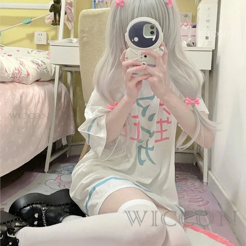 Koszulka YiyiAnime Eromanga Sensei Sagiri Izumi 2025 Damska Męska Letnia Krótki Rękaw Graficzne Koszulki Streetwear Cosplay