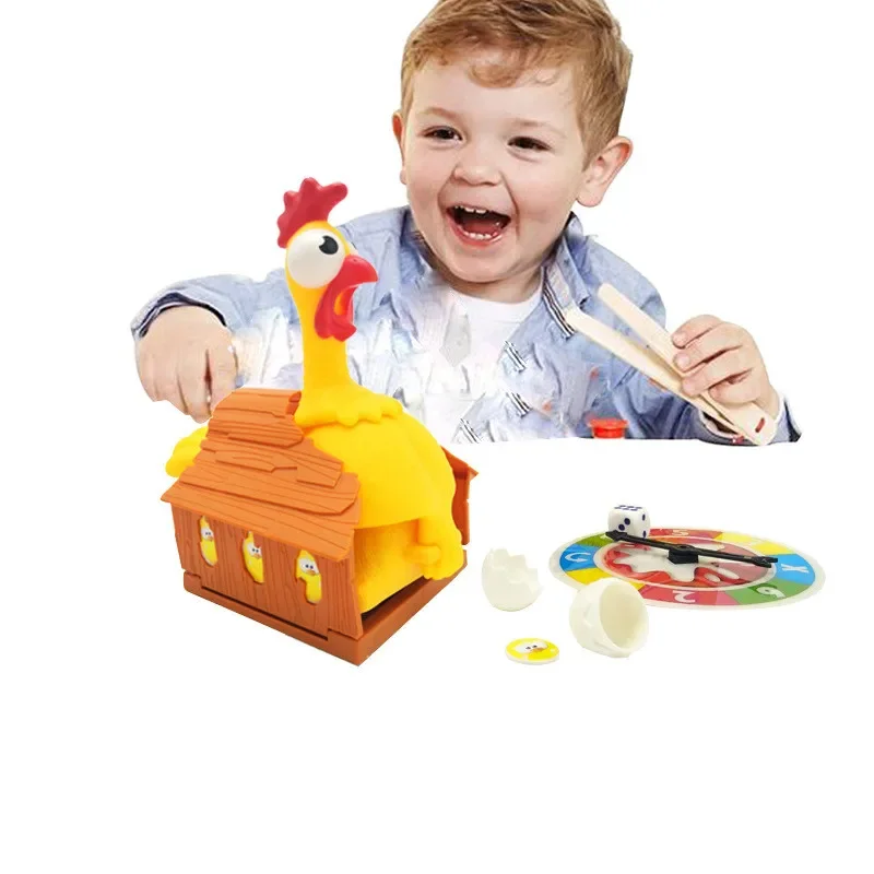 Lucky Chicken Board Game Toys Chicken Laying Eggs Family Parent-child Interactive Toys Gags Joke Party Table Game Toys for Kids