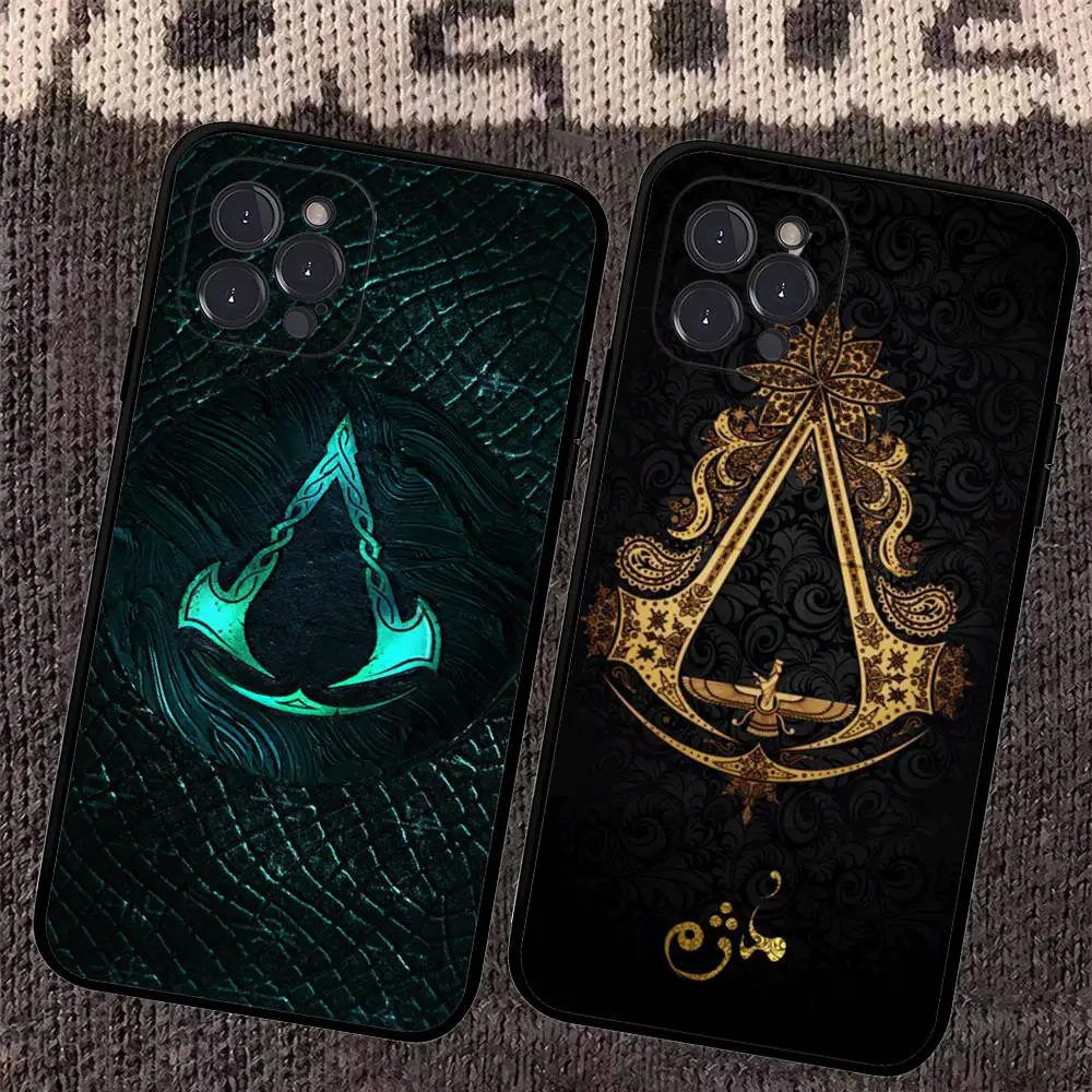 لعبة كلاسيكية A-Assassin-S-Creed شعار جراب هاتف آيفون 17 16 برو ماكس 15 14 13 12 11 ميني بلس غطاء الهاتف
