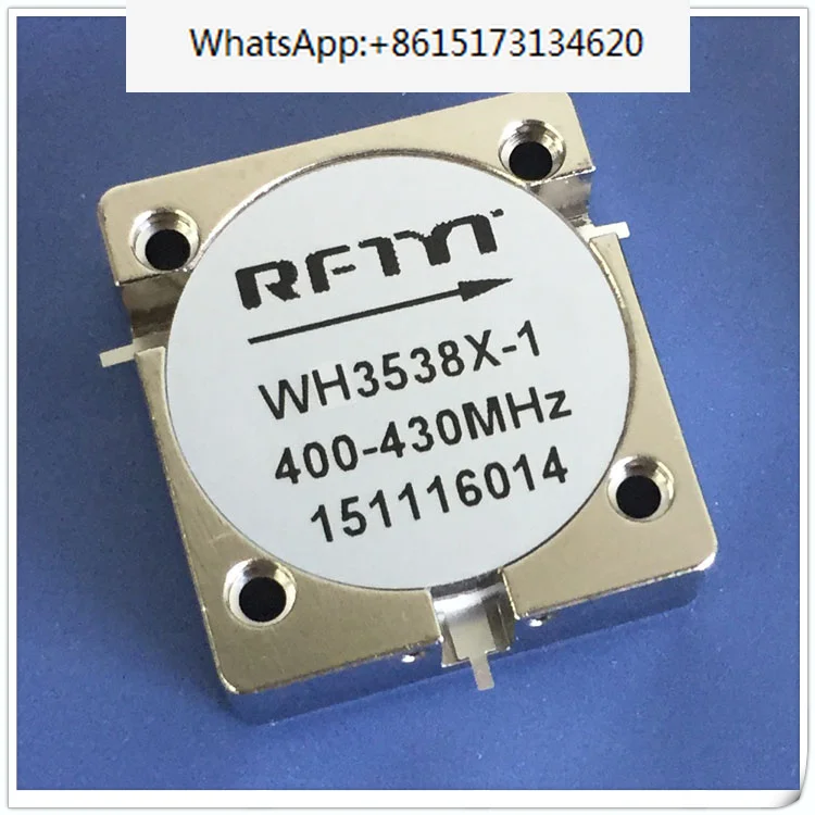 Clockwise 400-430MHz Embedded Microstrip RF Circulator WH3538X-1, Frequency 350-1300 Can Be Customized