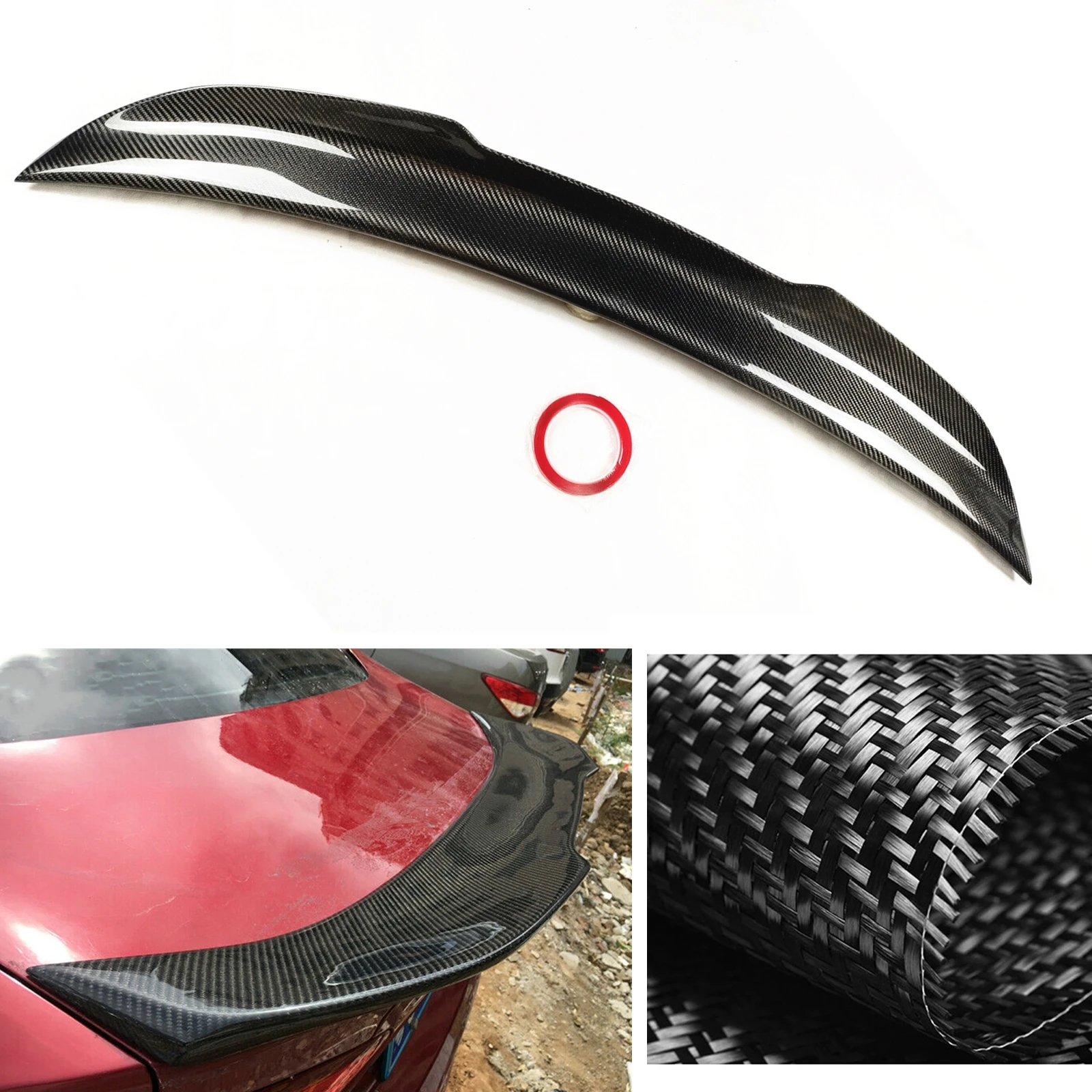 

Rear Spoiler Wing Tailgate Trunk Lid Splitter Duckbill Flap Lip Carbon Fiber For Ford Fusion Mondeo 2013-2020 PSM Style