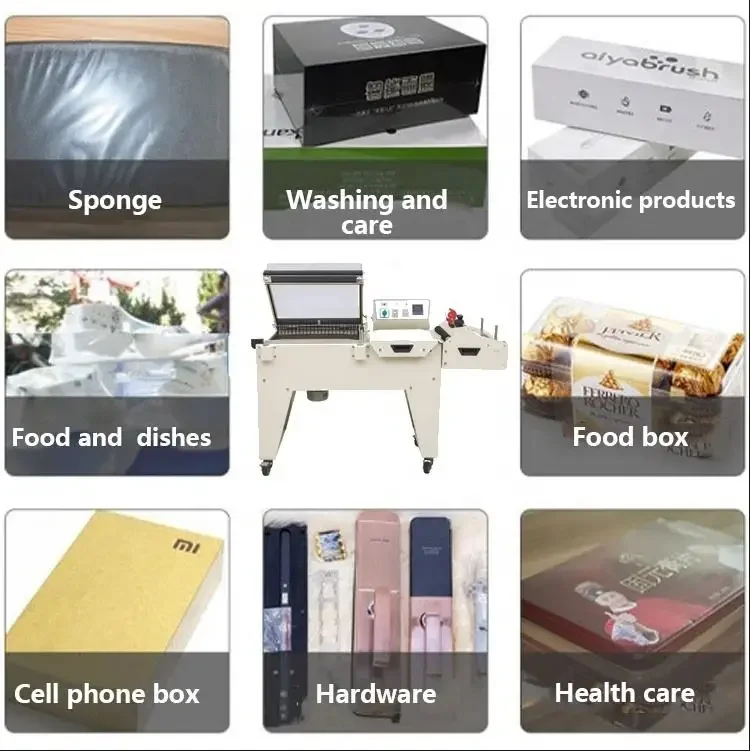 Waterproof and dustproof packaging manual l type perfume bottle heat shrink film wrapping packing machine with free spare part