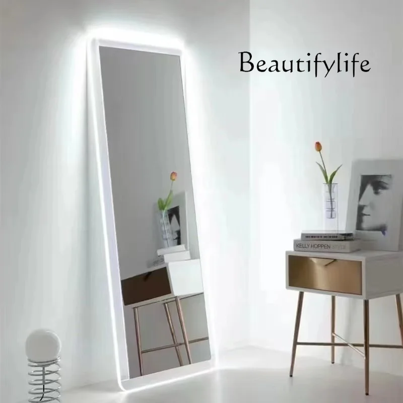 X Espejo estético minimalista, diseño de vestidor, marco ondulado moderno, espejo de cuerpo completo, varita Spiegel acrílica, decoraciones para el hogar