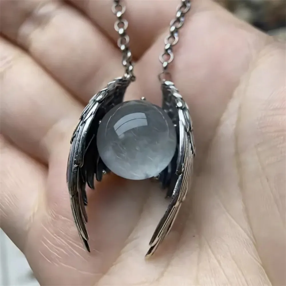Ghost Wing Kristall Retro Halsketten für Damen und Herren, einzigartiger Punk-Gothic-Anhänger, Halsband für Halloween, Party, Modeschmuck, Geschenke – Detail 5