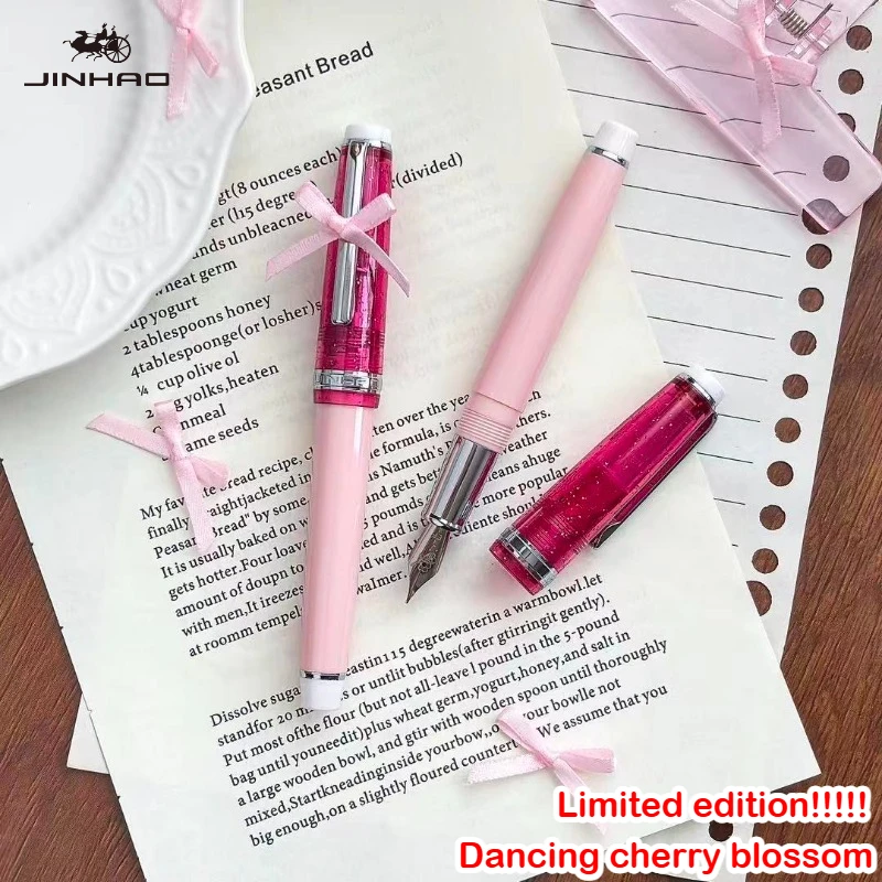 JINHAO 82 Fountain Pen Limited Edition Low COG Series Dancing Sakura Color Calligraphy Pen School Office Supplies Stationery