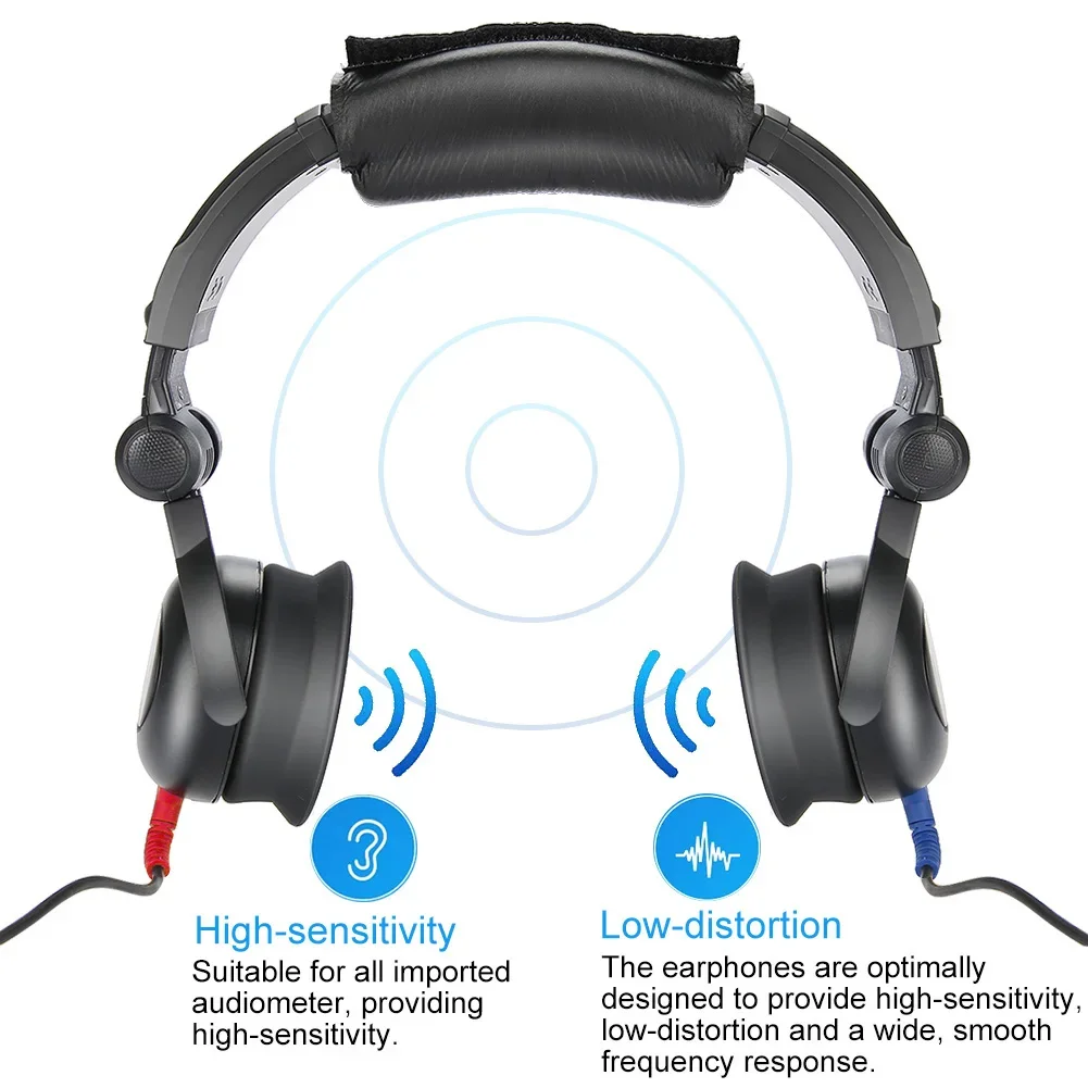 Audiometer Audiometric Hearing Screening Headphone Air Conduction Audiometer for Hearing Test Ear Care Tool Health Care Supplies