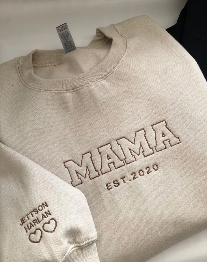 Custom PAPA Sweatshirt, Embroidered Papa Sweatshirt, Personalised Sleeve Sweatshirt, For Him, Gift For Dad, Gift For Grandad