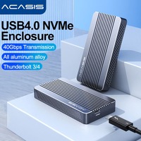 ACASIS 40Gbps M.2 NVMe SSD Enclosure for M1 M2 Pro/Max Compatible with Thunderbolt 4/3 USB4/3.2/ Support SSD Size 2280 B+M M-Key