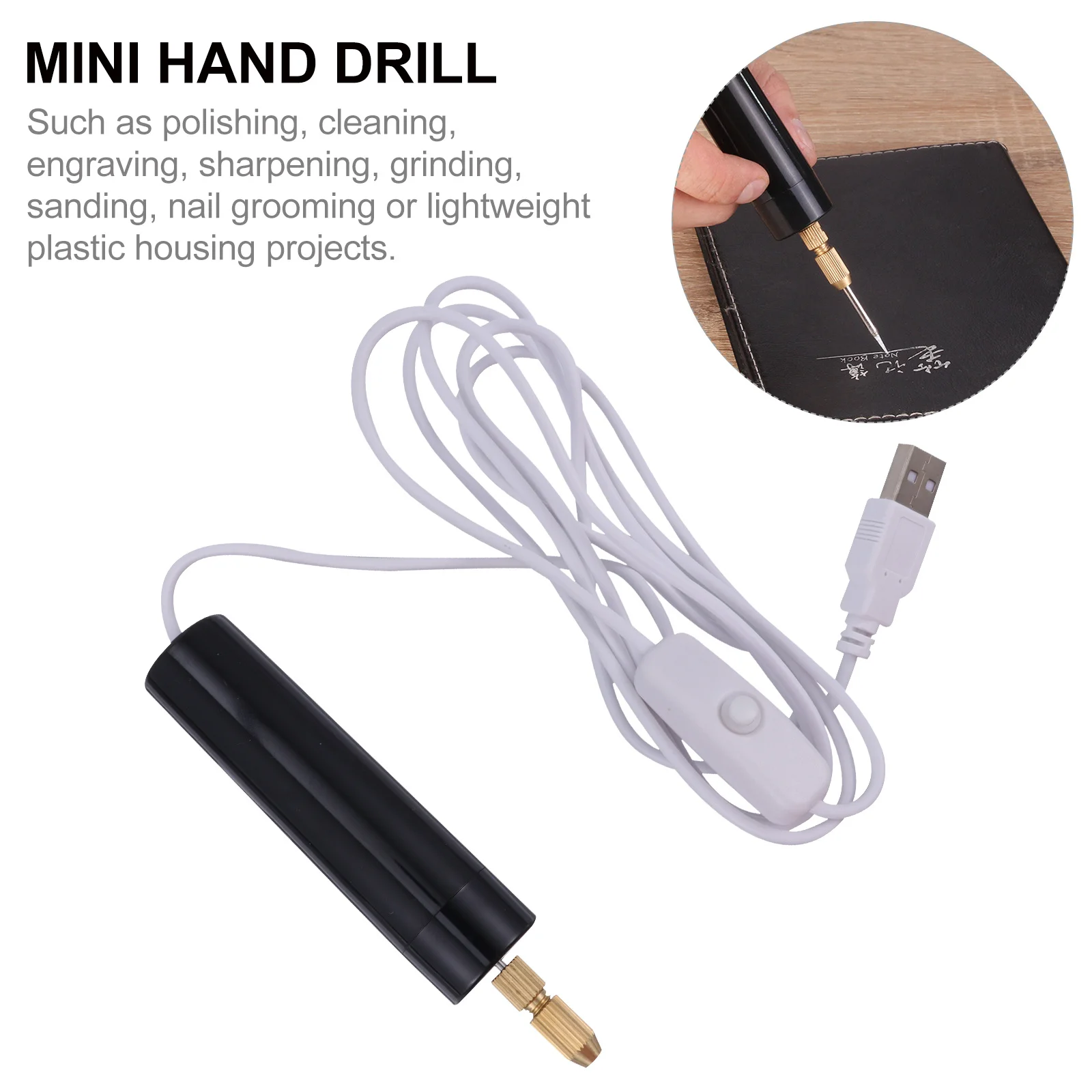 

15Pcs Mini Electric Drill Cordless Rotary Tool USB Charging Portable Engraving Polishing DIY Hand Tool Cordless Rotary Tools