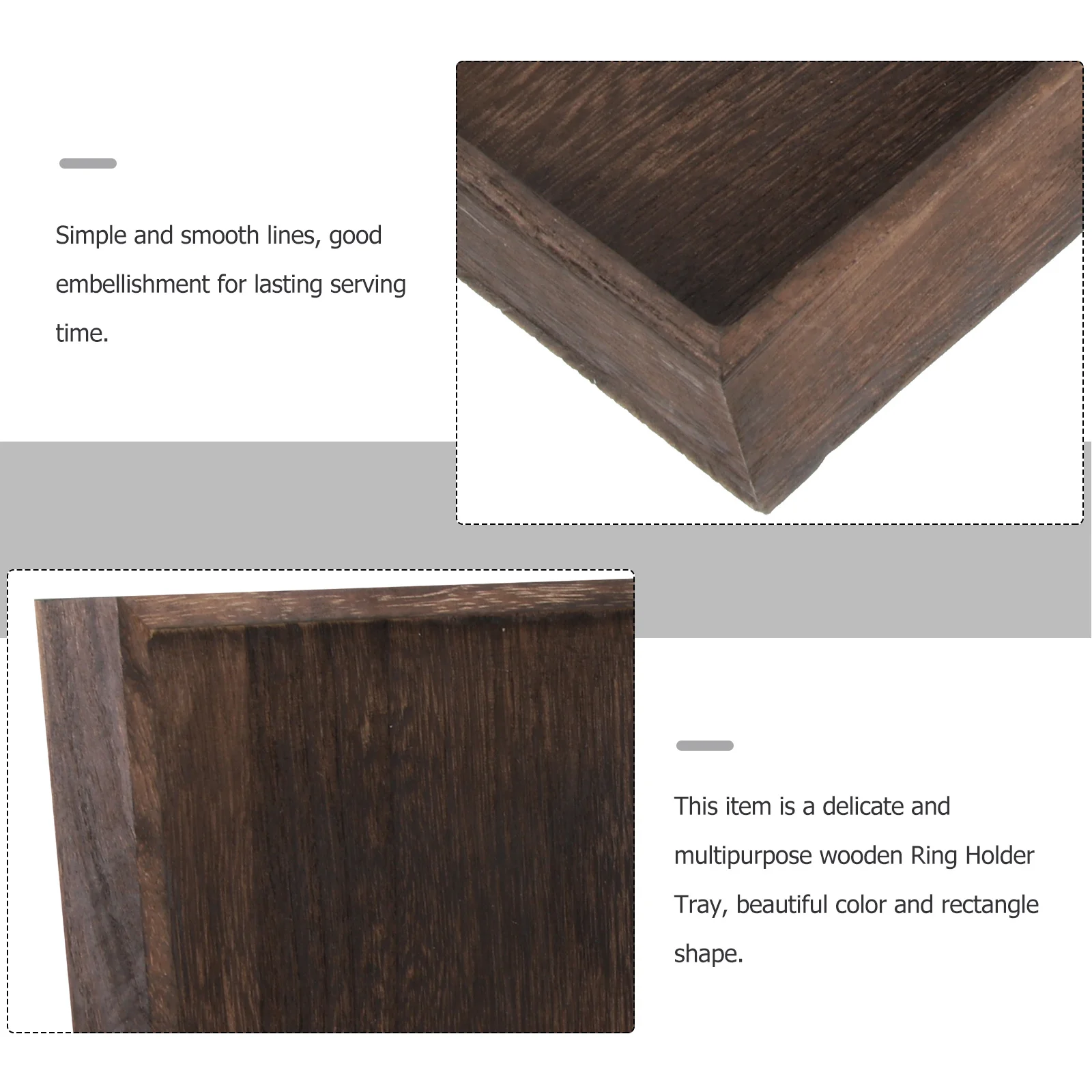 

Wood Jewelry Tray Rustic Decorative Ring Dish Jewelry Storage Tray Organizer for Home Bedroom Vanity Decorative Ring Dish