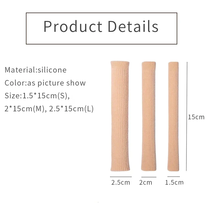 Applicatore separatore per protezione delle dita dei piedi Pedicure Rimozione del callo del mais Sollievo dal dolore alle mani Strumento per la cura del piede con tubo in silicone morbido