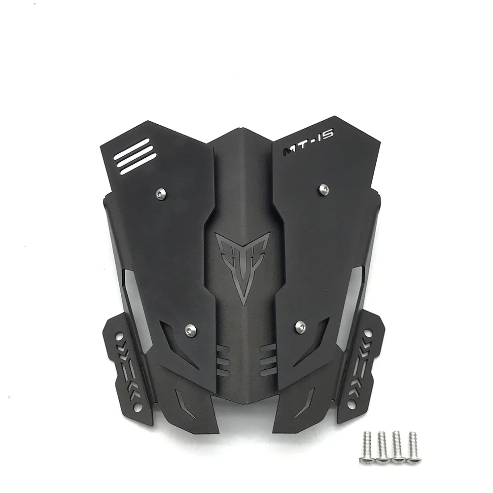 

Лобовое стекло мотоцикла для Yamaha MT-15 MT15 MT15 2019-2020, аксессуары для экрана из алюминиевого сплава, черный