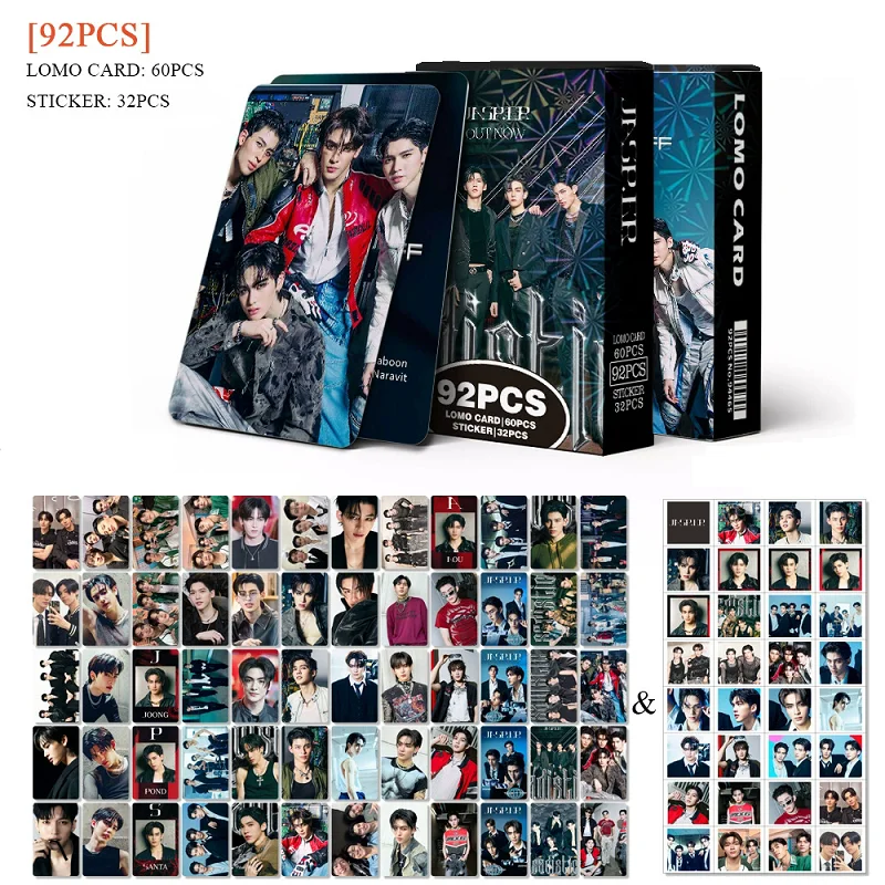 92Pcs/Set JASP.ER Thai Boyband Laser Lomo Cards Joong Aou Santa