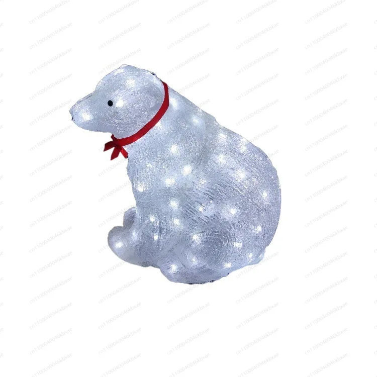 

Polar bear, environmentally friendly acrylic material LED courtyard square park