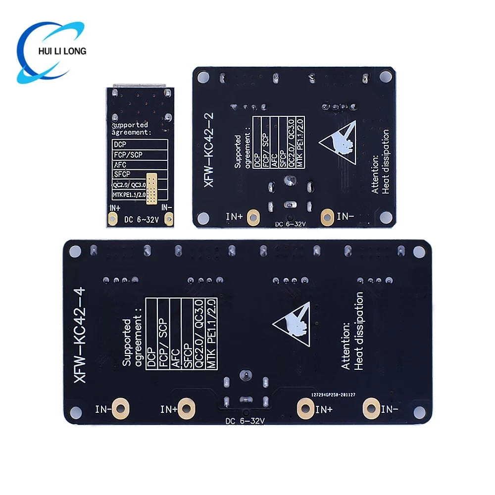 USB QC3.0 QC2.0 Понижающий преобразователь постоянного тока Зарядный понижающий модуль 6-32 В 9 В 12 В 24 В для быстрой быстрой зарядки Печатная плата 3 В 5 В 12 В