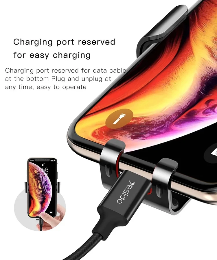 Gravity Rack Cell Phone Vent Clip Mount Cell Phone Cell Phone Holder Smartphone GPS Support iPhone 13, 14 Xiaomi Samsung Phone