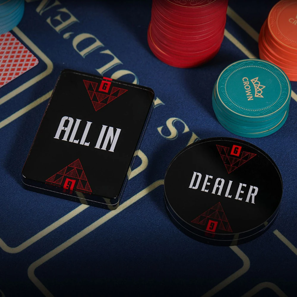 Paremid Design Crystal Poker Dealer Poker All In Button