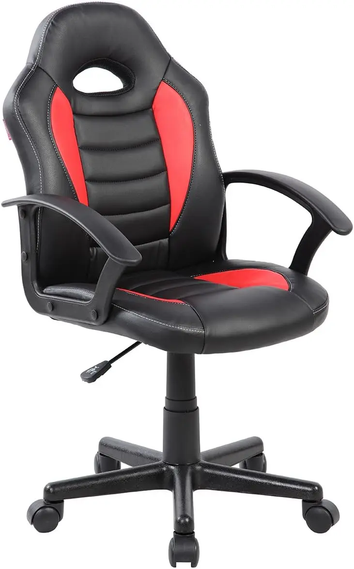 

Kid'S Gaming And Student Racer Chair With Wheels, Red 22D X 21.25W X 35.25H In
