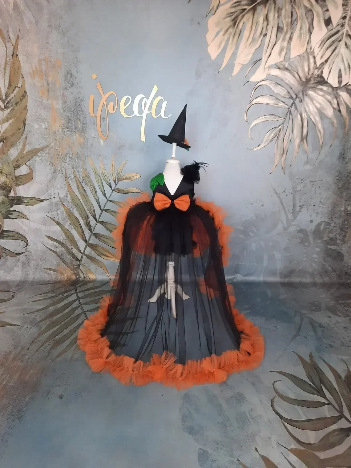 Costume d'Halloween en Tulle Noir et Orange pour Bébé Fille, Robes de ixd'Anniversaire, Nministériels d à Volants, Tenue de Sainte Communion pour Enfants en Bas Âge