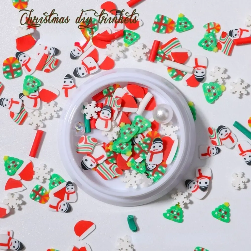 

Snowflakes Clay Slices DIY Material Manicure Accessories Nail Flakes Christmast Nail Slices Nail Pendants Nail Decoration