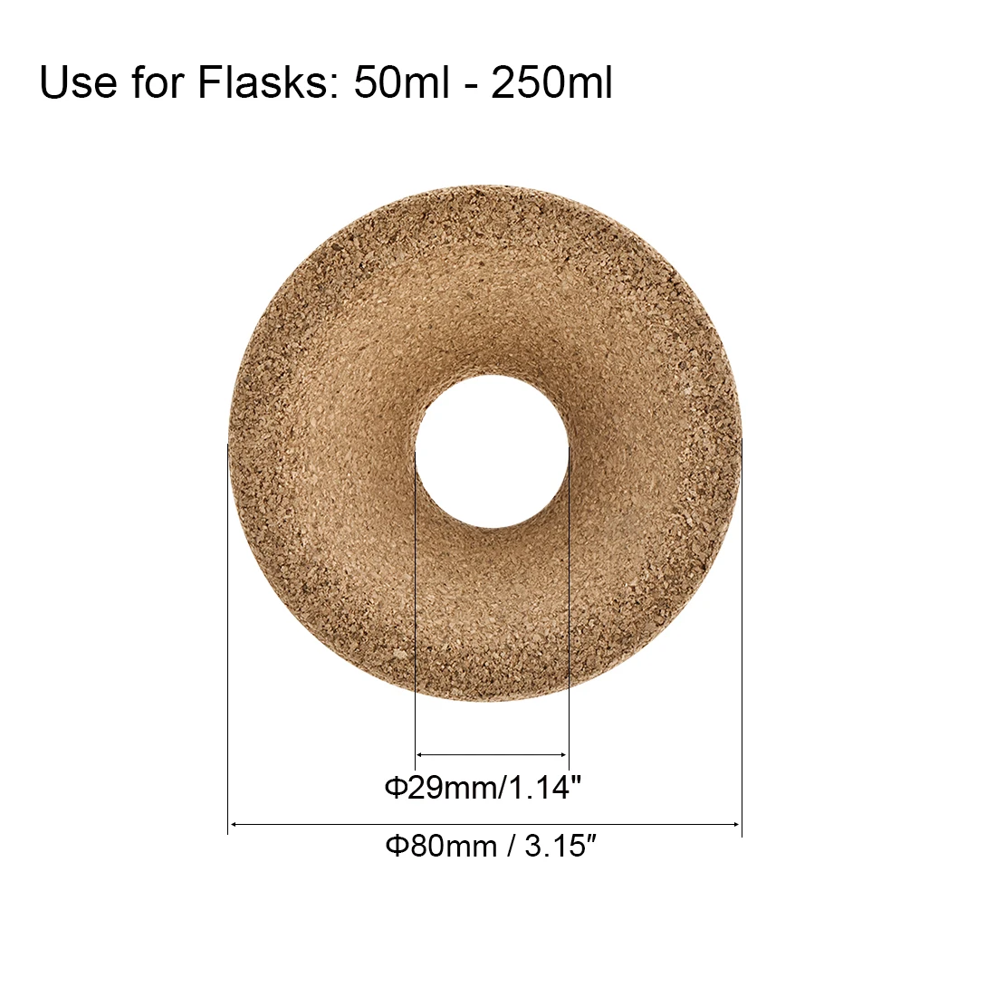 3 stuks Lab Kolf Ondersteuning Kurk Stand 80mm Diameter Ronde Bodem Houder voor 50 ml-250 ml Kolven