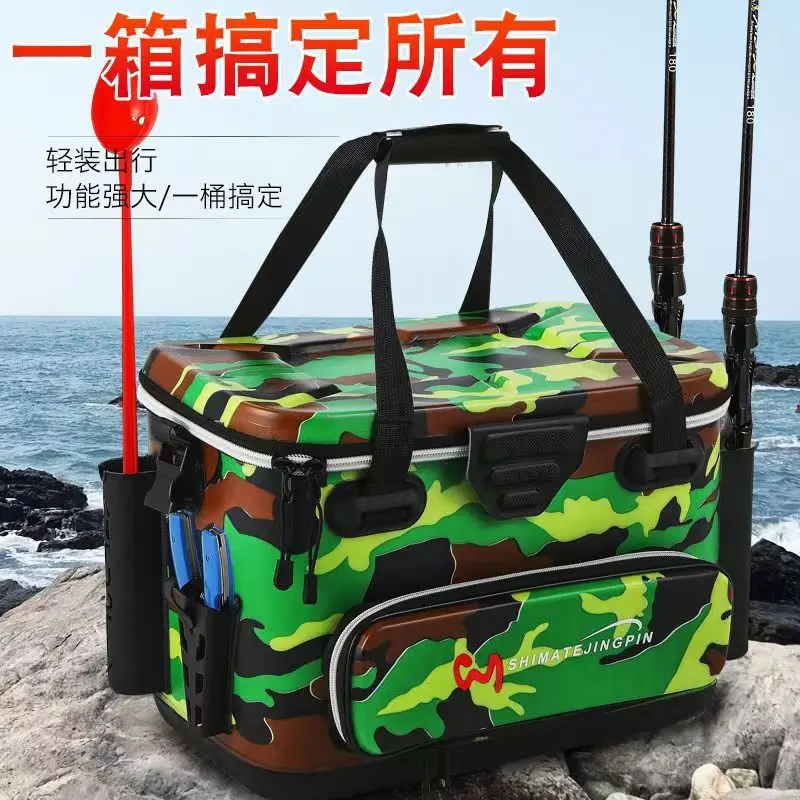 

Portable Fishing Bucket, Multifunctional Tackle Boxes, Waterproof and Deodorant, Keep Fish Fresh Boxes Tools, 40L Capacity