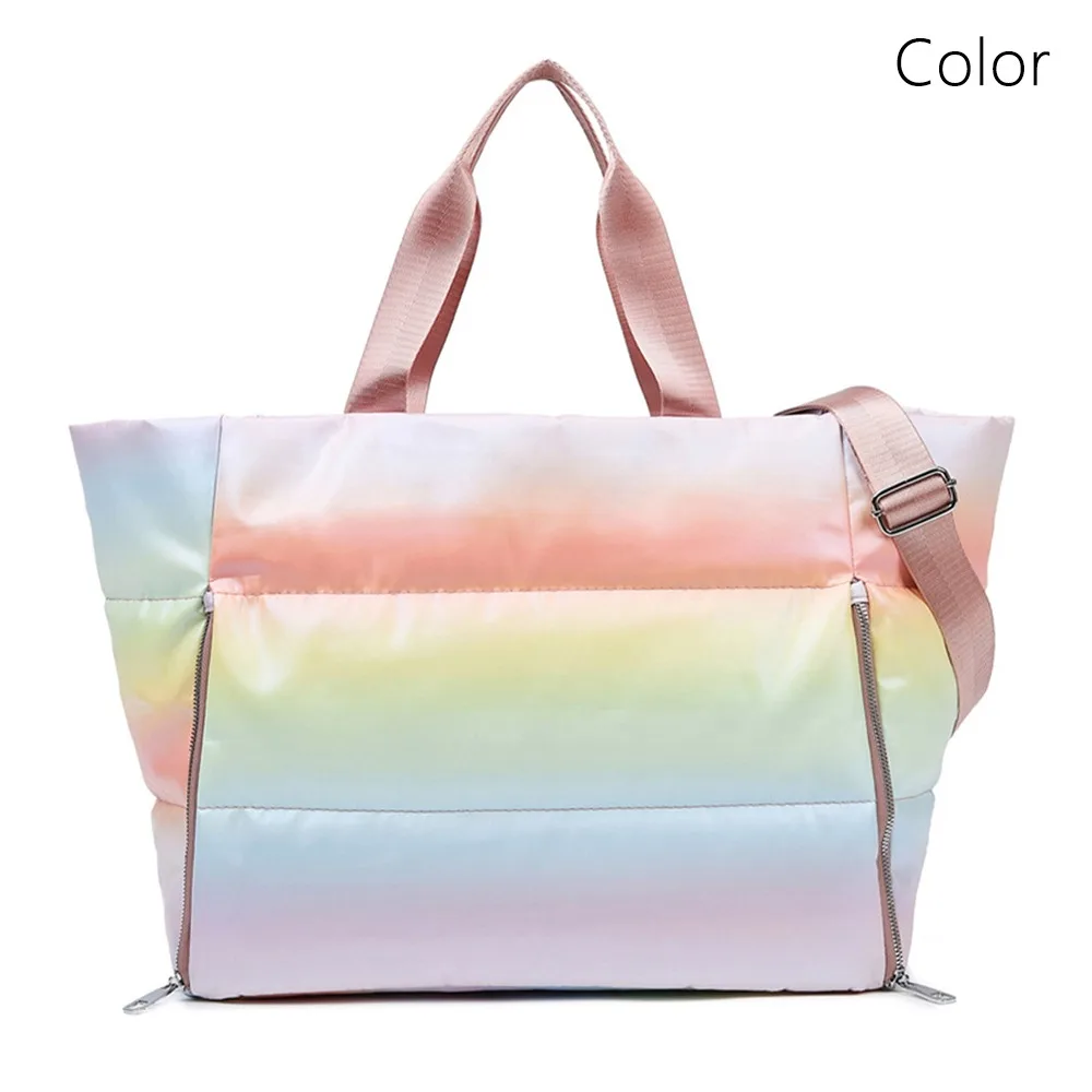 New Nylon Women Gym Bag Large Capacity Waterproof Sports Bag Soft Wet and Dry Separation Tote Bag Gym Yoga & Travel