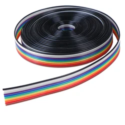 5Meters 10P Cable Ribbon Cable 10 WAY Flat Cable Color Rainbow Ribbon Cable Wire 5M