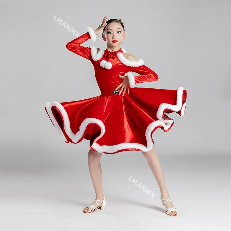 

Костюмы для выступлений для девочек, рождественские костюмы, зимние праздничные детские костюмы для выступлений на Новый год