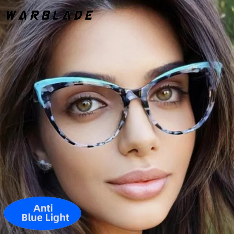 

Fashion Brand Cat Eye Big Frame TR90 Anti-Blue Light Optical Women Men Glasses Computer Reading Eye Protection Eyewear Female