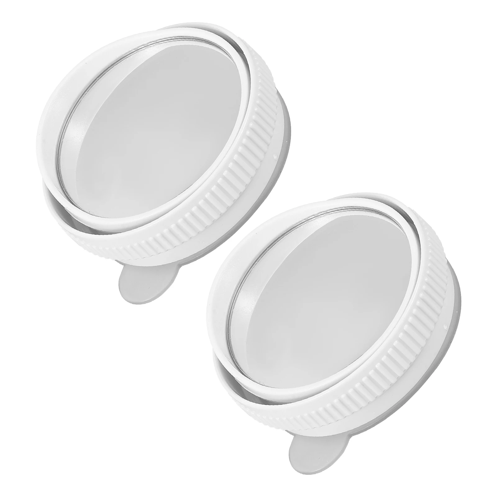

Mirrors Auxiliary Mirror for Car Side Rear View White Pair 360 Degree Rotatable Rain Cover Automotive Exterior