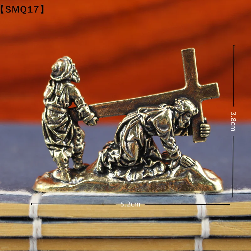 Cross Slave Figure Home Decor Crafts Western Ornament Brass Ornament Crafts Desktop Ornament【SMQ】