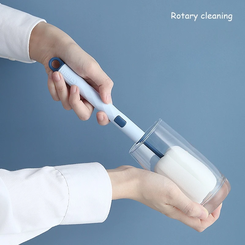 Detachable Bottle Brush 360 Degree Rotation Baby Pacifier Cup Nipple Cleaning Brushes Set Soft Handheld Baby Bottle Brushes New view 4