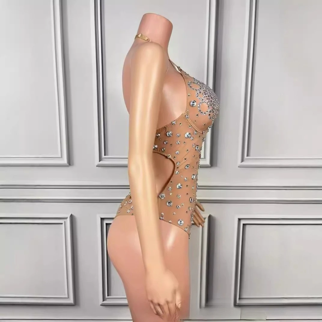 セクシーな海辺サーフ休暇絶妙なラインストーンビキニスパパーティースプリットツーピーススパイスガール水着 Vestidos De Noche Elegantes