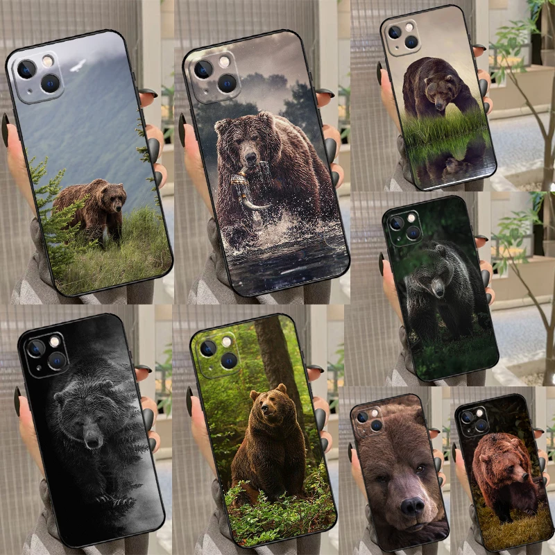 Grizzly Bear Phone Case For Samsung Galaxy S26 S25 Ultra S23 FE S21 S20 S22 S24 Ultra S10 Plus Cover Coque