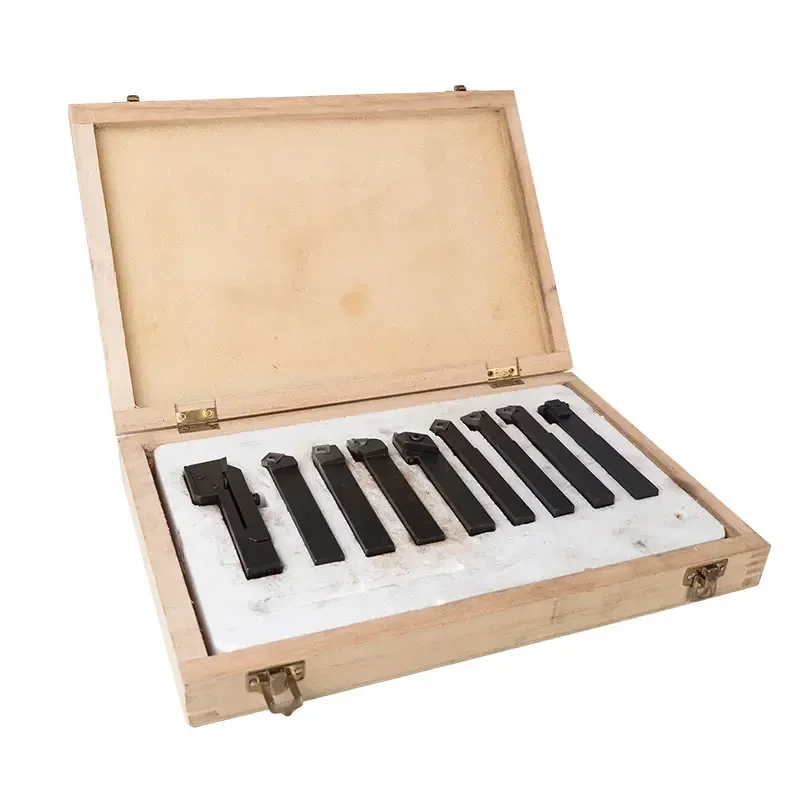 9pcs indexable carbide turning tools set inserts with holder for mini lathe