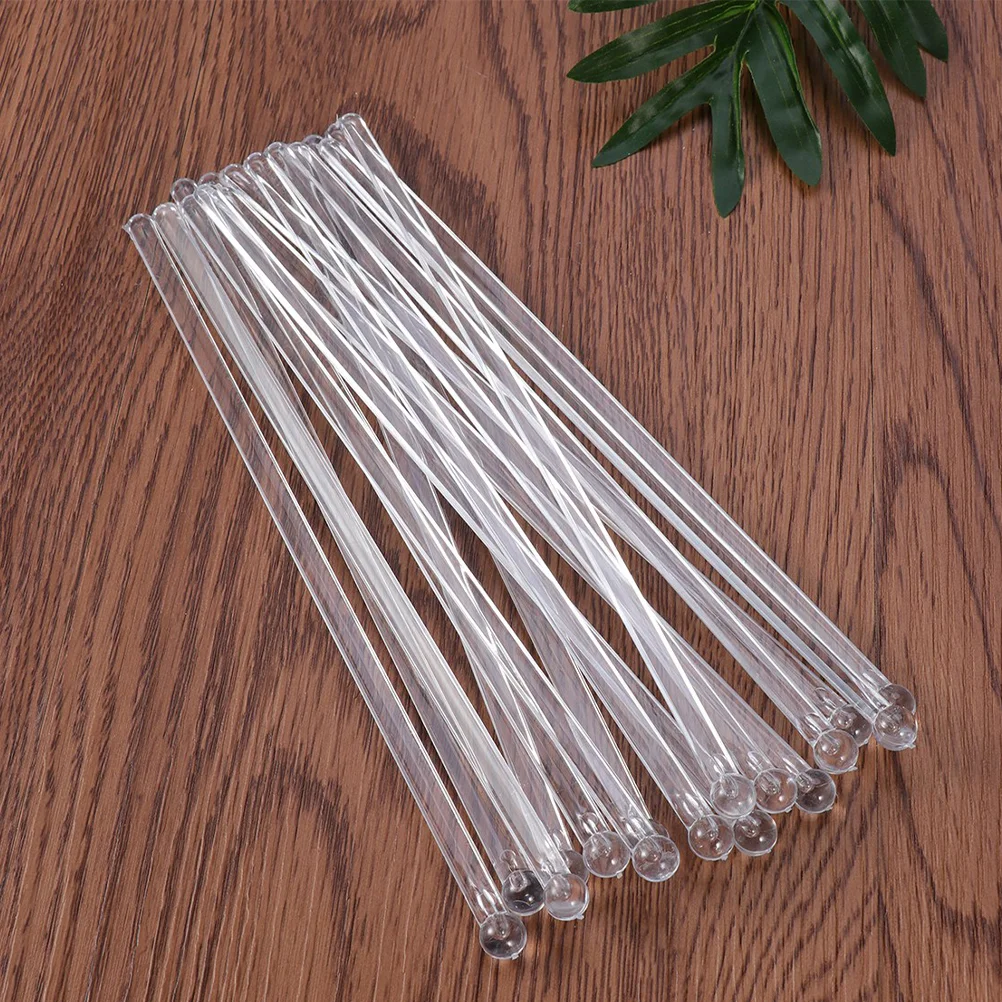 200PCS Stir Sticks Cocktail Mixing Glass Cocktail Drink Stirrer Coffee Stick Mixing Stirrer Clear Coffee Stirrer