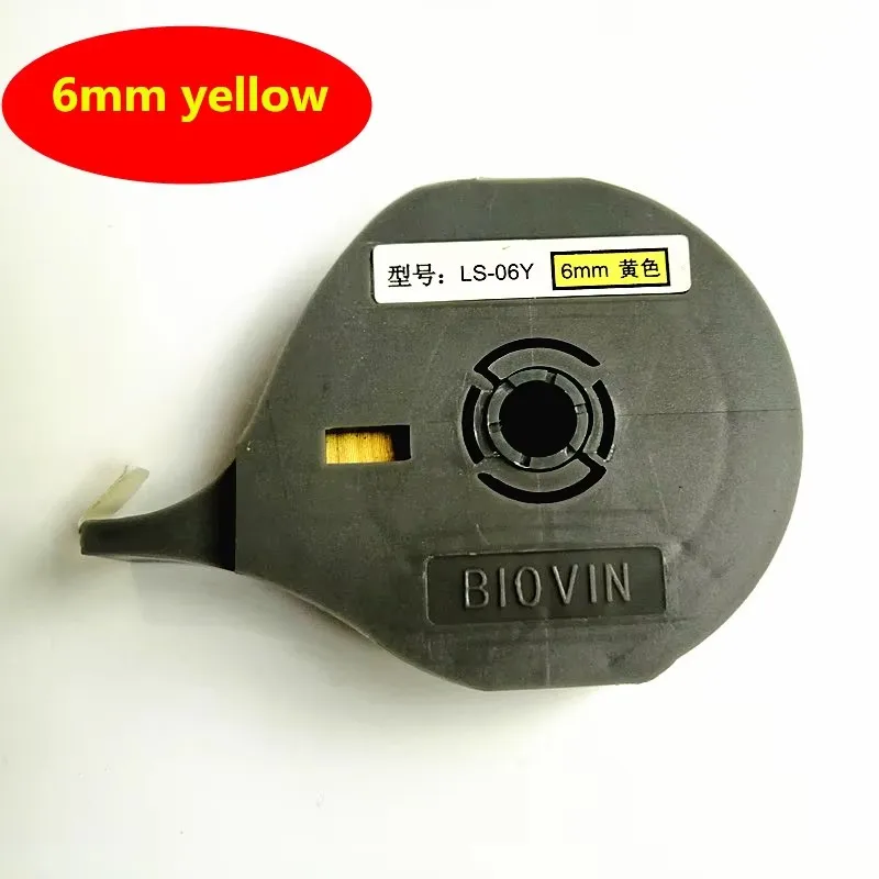 

10 шт. этикеток-лент LS-06W/Y/W LS-09W/Y/S LS-12W/Y/S белого и желтого цвета для принтеров этикеток S650 S700E S680 и пишущих машинок