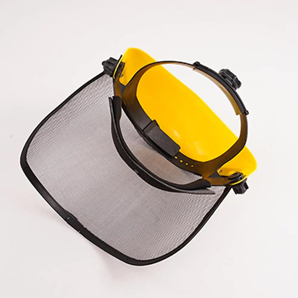 1PCS Stainless Steel Garden Grass Trimmer Safety Helmet Safety Full Face Mesh Proof Mask Hat Screen With Protective D7A8