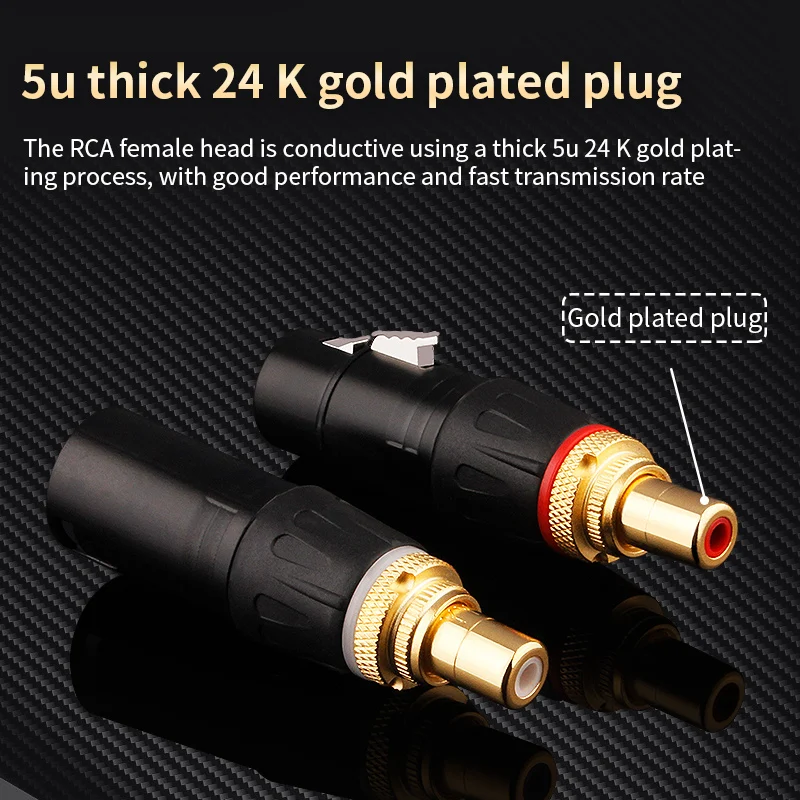 High Quality Gold Plated XLR 3 Pin Microphone Audio Cables Plug Connectors Male Female Plug Cable Connectors Speaker XLR Jack