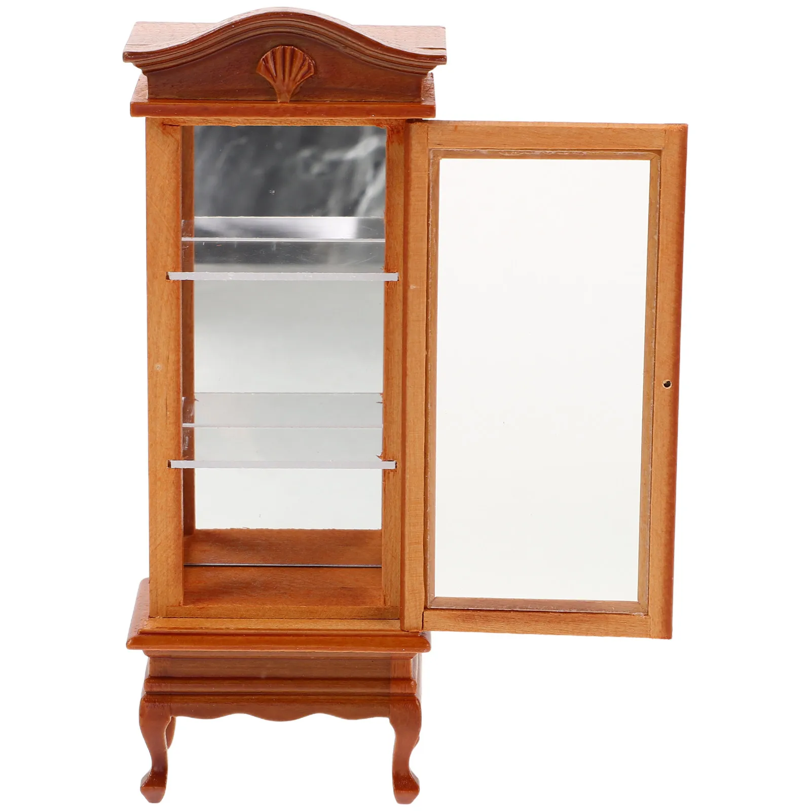 

Miniature Wooden Cabinet 1:12 Scale Dollhouse Furniture Arched Top Single Door Accessories for DIY Room Mini Dollhouse Furniture