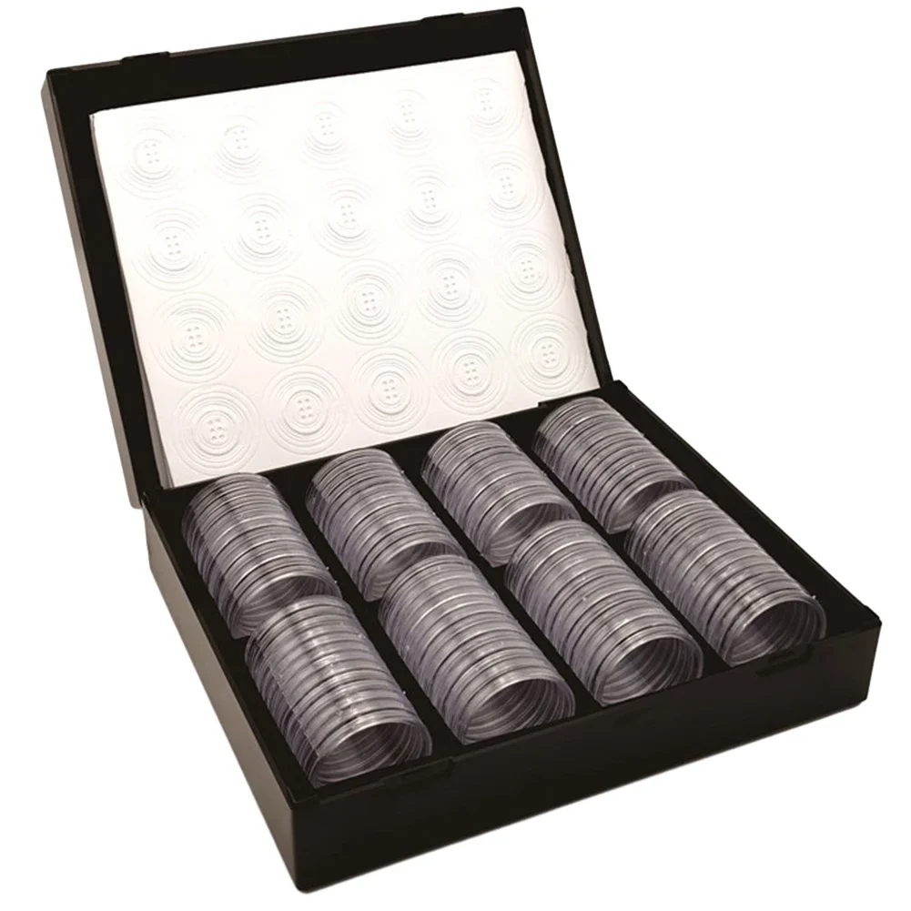 

Coin Collecting Box Case Capsule Wooden Coin Holder Collection Coin Collection Box Coin Commemorative Small Round Box